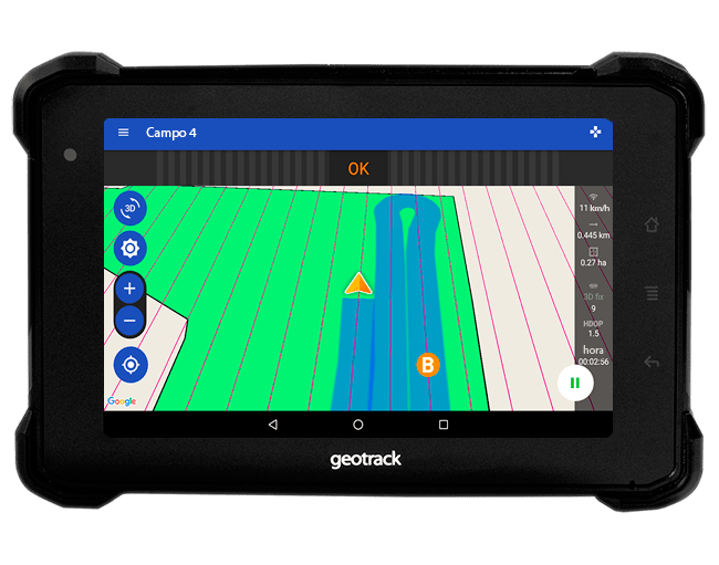 geotrack explorer plus, indicador de rumbo, sistema de conducción paralela, navegador para tractores